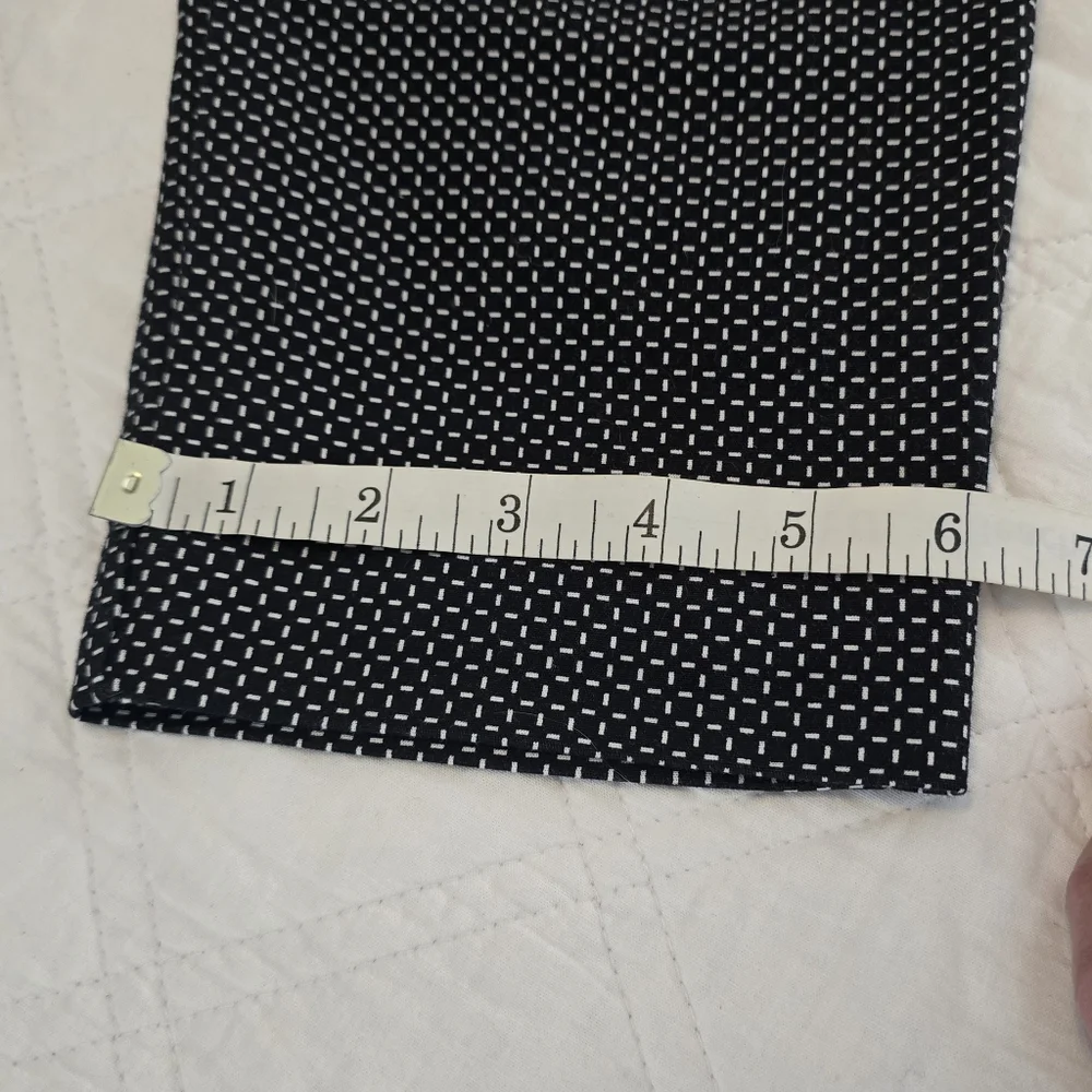 Liz Claiborne Career Classic Emma Ankle Pants‎ Black White Checkered Size 6